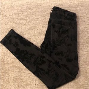 Current Elliott floral ankle jeans
